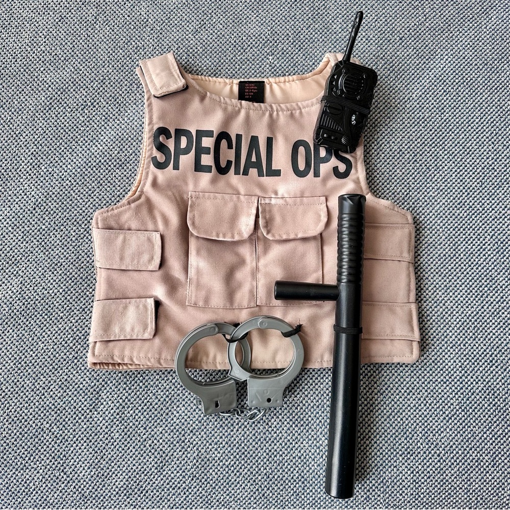 Special Ops SWAT officer Halloween costume size 4 yr old